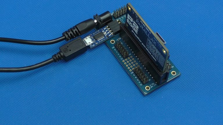 Plug in the Prop Plug and power plug to the P2 Edge Mini Breakout Board